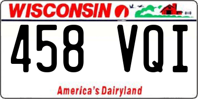 WI license plate 458VQI