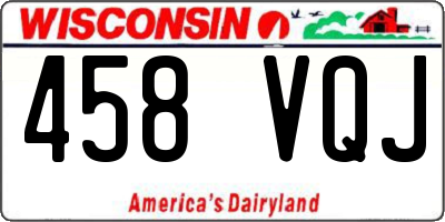 WI license plate 458VQJ