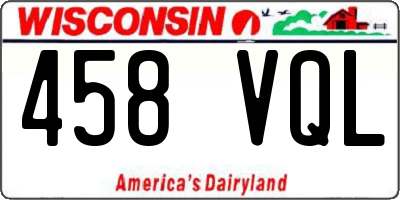 WI license plate 458VQL