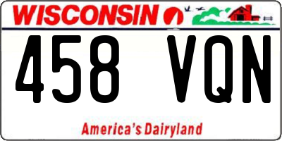 WI license plate 458VQN