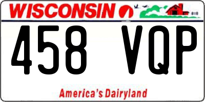 WI license plate 458VQP
