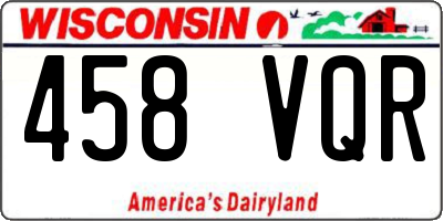 WI license plate 458VQR