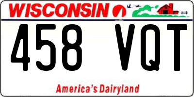 WI license plate 458VQT