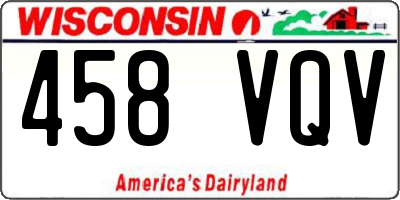 WI license plate 458VQV
