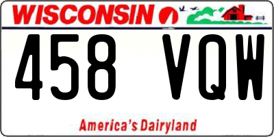 WI license plate 458VQW