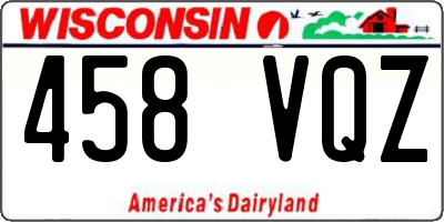 WI license plate 458VQZ
