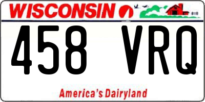 WI license plate 458VRQ