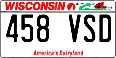 WI license plate 458VSD