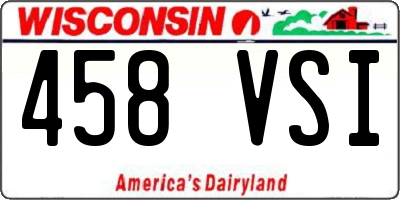 WI license plate 458VSI
