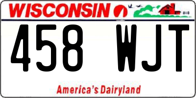 WI license plate 458WJT