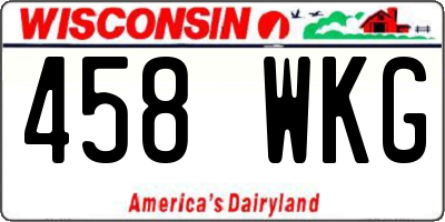 WI license plate 458WKG