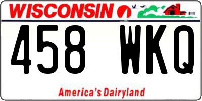 WI license plate 458WKQ