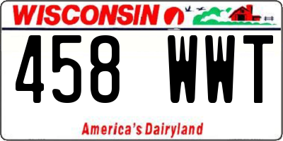 WI license plate 458WWT
