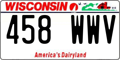 WI license plate 458WWV