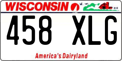 WI license plate 458XLG