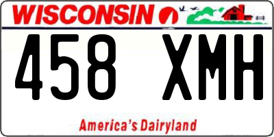 WI license plate 458XMH
