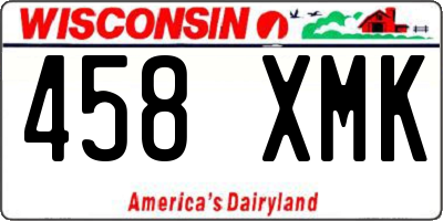 WI license plate 458XMK