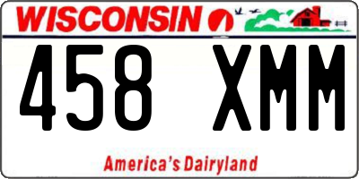 WI license plate 458XMM