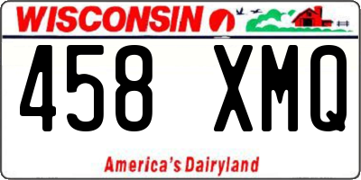 WI license plate 458XMQ