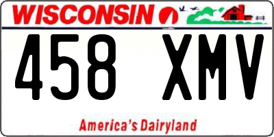 WI license plate 458XMV