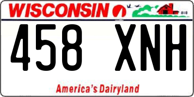 WI license plate 458XNH