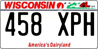 WI license plate 458XPH