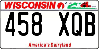 WI license plate 458XQB