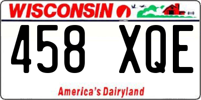 WI license plate 458XQE