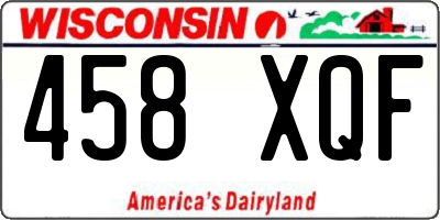 WI license plate 458XQF
