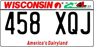 WI license plate 458XQJ