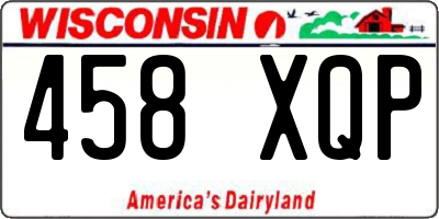 WI license plate 458XQP