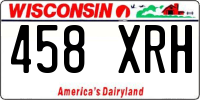 WI license plate 458XRH