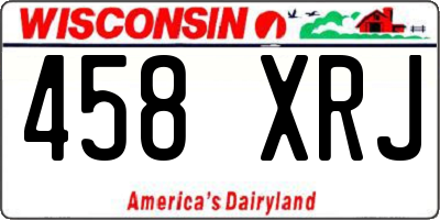 WI license plate 458XRJ
