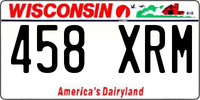 WI license plate 458XRM
