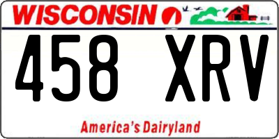 WI license plate 458XRV