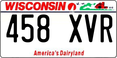 WI license plate 458XVR