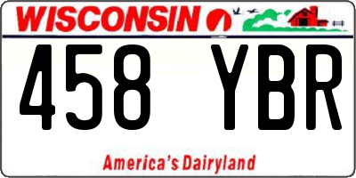 WI license plate 458YBR