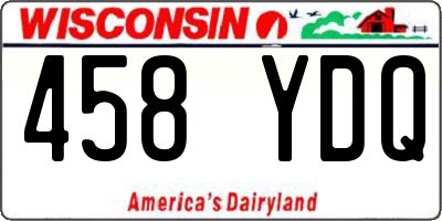 WI license plate 458YDQ