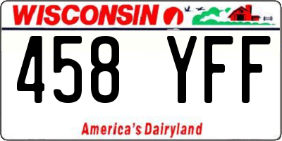 WI license plate 458YFF