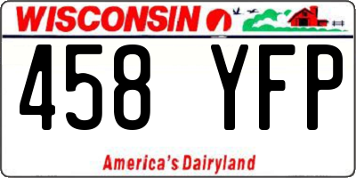 WI license plate 458YFP