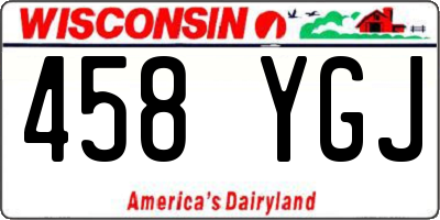 WI license plate 458YGJ