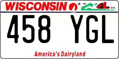 WI license plate 458YGL
