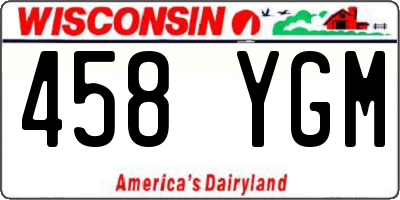 WI license plate 458YGM