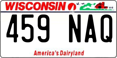 WI license plate 459NAQ