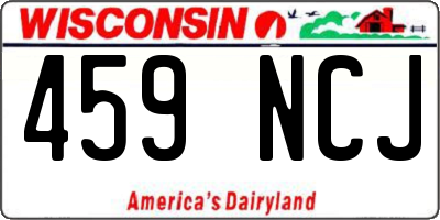 WI license plate 459NCJ