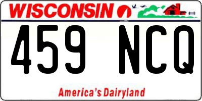 WI license plate 459NCQ