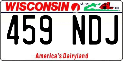 WI license plate 459NDJ