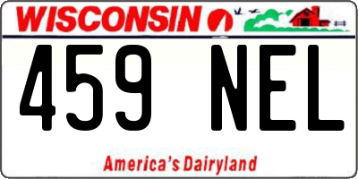 WI license plate 459NEL