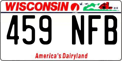 WI license plate 459NFB