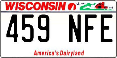 WI license plate 459NFE